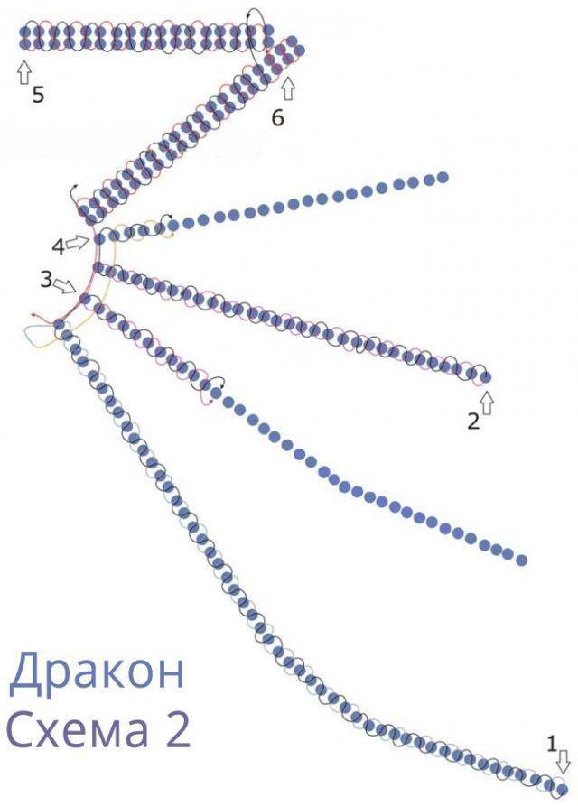 Плетение крыльев дракона