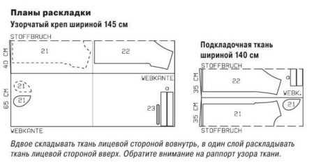 Выкройка платья с прозрачными рукавами