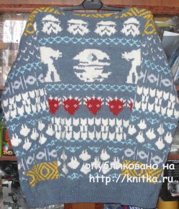Мужской джемпер с жаккардовым узором
