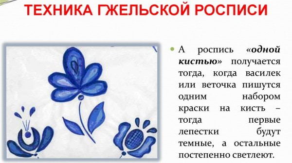 Гжельская роспись для детей. Картинки, трафареты, рисование шаг за шагом, истории, узоры