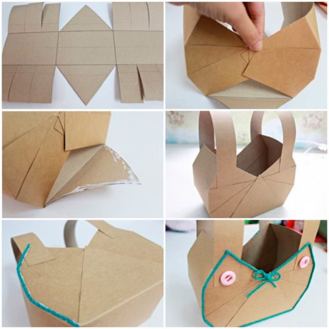 Изготовление корзины из картона