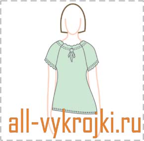 Летний топ для чулок с рукавами реглан