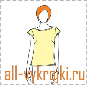 Летняя блузка с расклешенными рукавами
